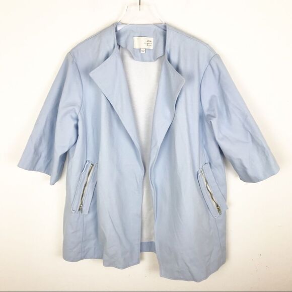 New JOA Cotton Twill Zippered Coat Jacket Oversize - Picture 3 of 8